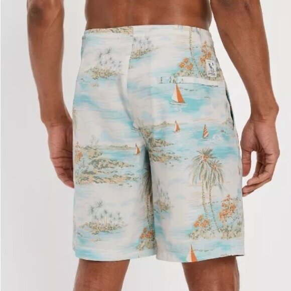 American Eagle Swim Trunks Board Shorts Men Medium Tropical Print 9" Inseam - Picture 6 of 10